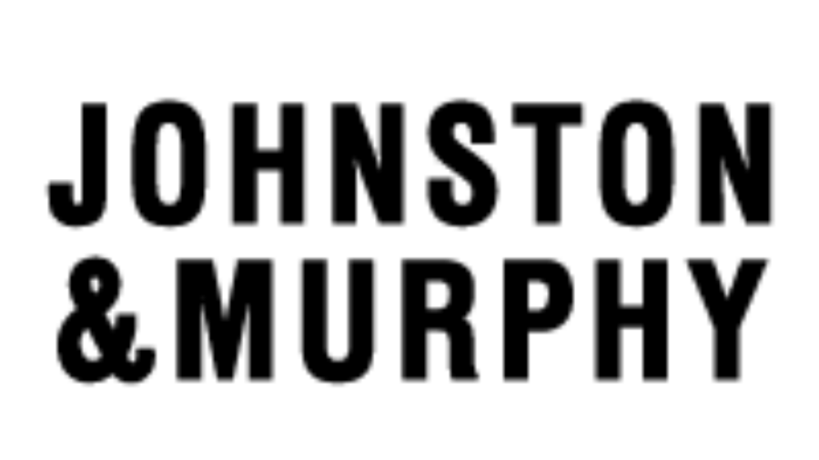 The image displays the text JOHNSTON & MURPHY in bold, black, uppercase letters on a light gray background.