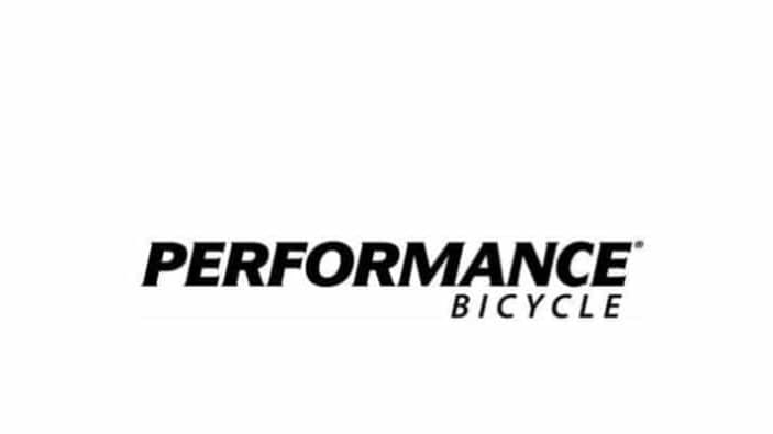 The image displays the logo for Performance Bicycle with the words in bold, black, uppercase letters on a white background.