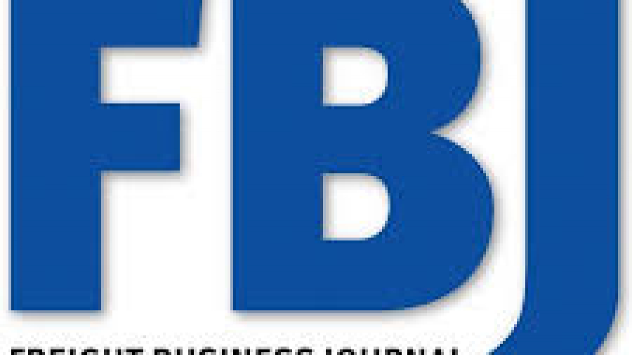 Large blue letters FBJ with the text Freight Business Journal in black underneath on a white background.