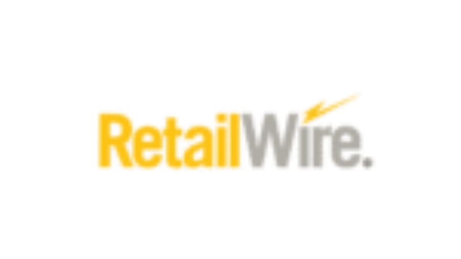 RetailWire logo with Retail in yellow and Wire. in gray. The dot above the i in Wire is stylized as a yellow lightning bolt. The background is white.