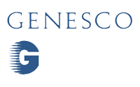 Genesco logo with the company name in blue uppercase letters above a blue stylized G featuring dynamic lines suggesting motion, reflecting the brand’s expertise in Retail Operations Consulting. The background is white.