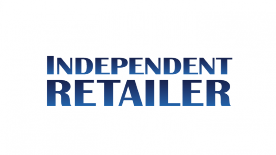 The image features the words INDEPENDENT RETAILER in bold, blue gradient capital letters on a plain white background.