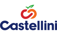The Castellini logo featuring a stylized fruit with a green leaf above the word Castellini in bold, dark blue letters.