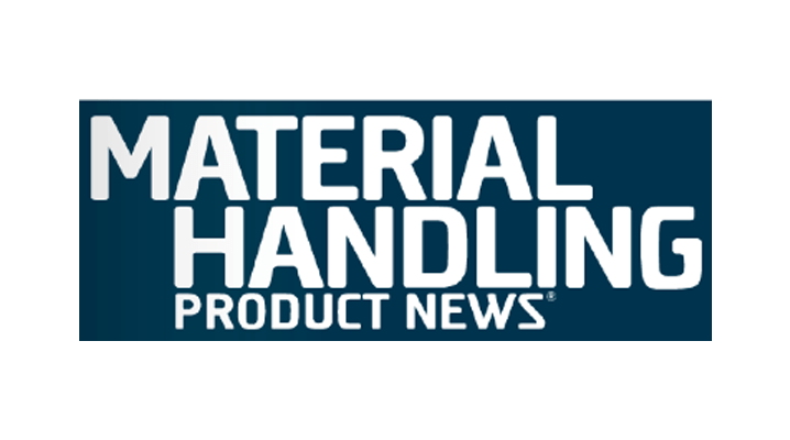 Material Handling Product News logo with bold white text on a dark blue rectangular background.