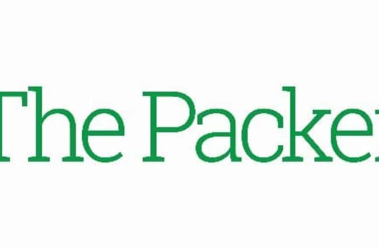 The image shows the words The Packer in green text on a white background.