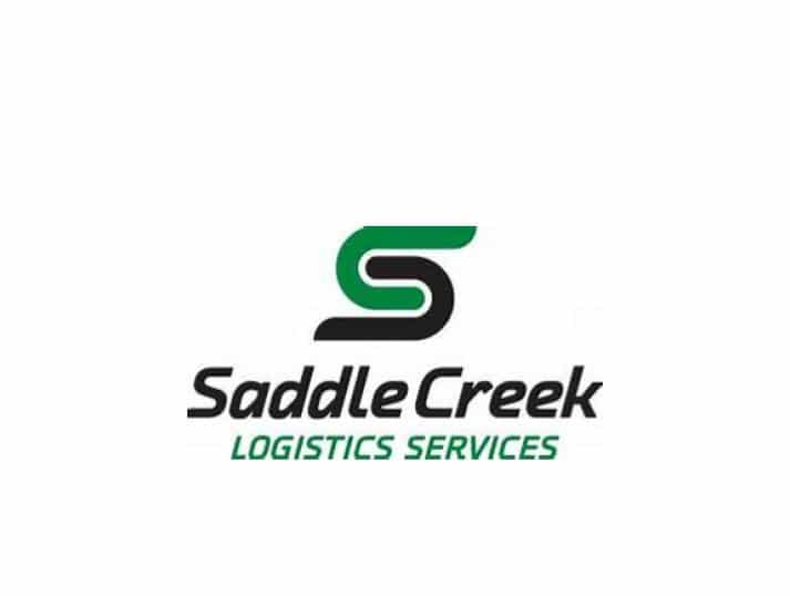 Saddle Creek Logistics Services logo featuring a stylized green and black S above the company name in black and green text on a white background.