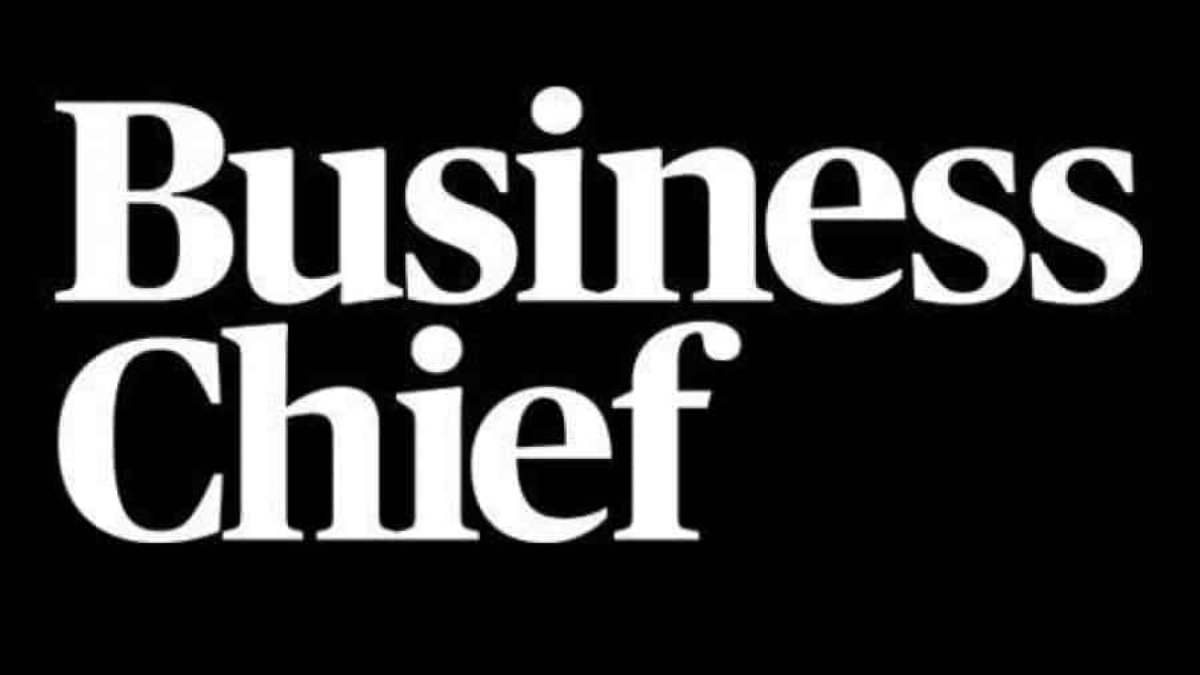 White text on a black background reads Business Chief in large, bold font.