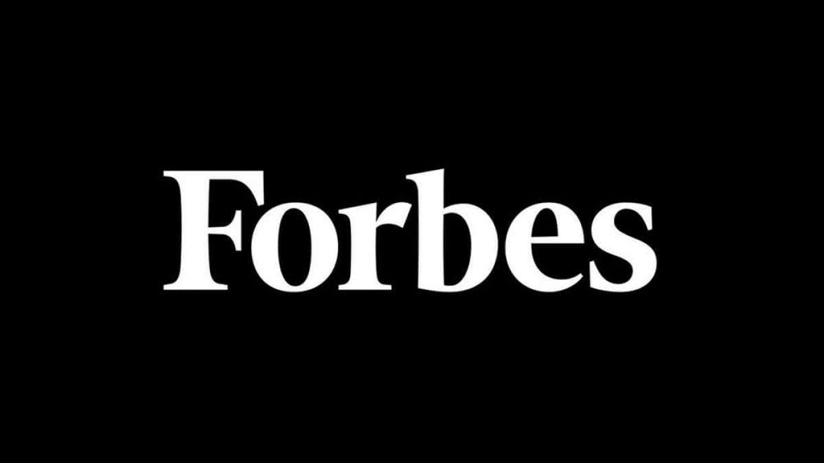 White Forbes text in a bold serif font centered on a solid black background.