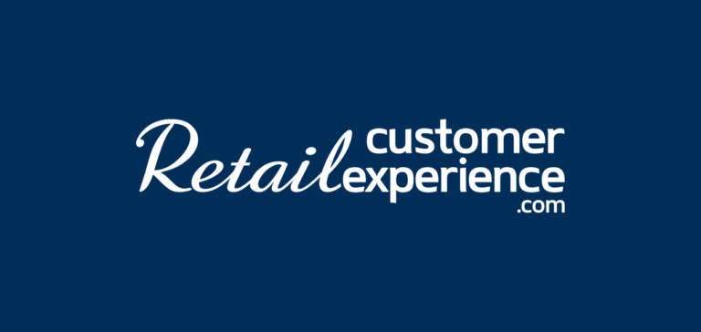 Logo for Retail Customer Experience, with the words Retail customer experience .com in white text on a dark blue background.