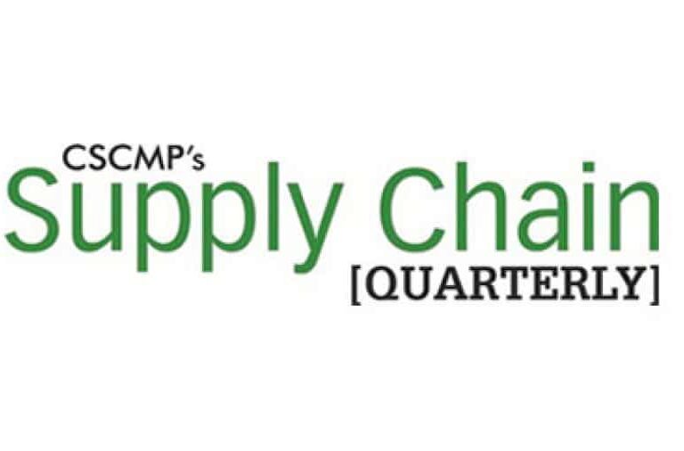 Logo for CSCMPs Supply Chain Quarterly. The words CSCMPs Supply Chain are in green, with [QUARTERLY] in black, bold, and capitalized text below and to the right, on a white background.