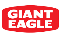 The logo features the words GIANT EAGLE in bold white capital letters on a red, rounded rectangular background, reflecting the brand’s commitment to transportation network optimization and efficiency.