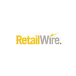 Logo for RetailWire featuring the word Retail in yellow and Wire. in gray with a yellow lightning bolt above the letter i in Wire. on a white background.