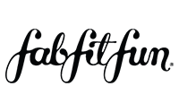 The image displays the FabFitFun logo with the words fab fit fun written in a bold, black, cursive font on a light background.