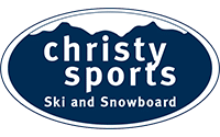Logo for Christy Sports Ski and Snowboard, featuring white text on a dark blue background with a mountain silhouette in an oval—ideal for retail consulting presentations.