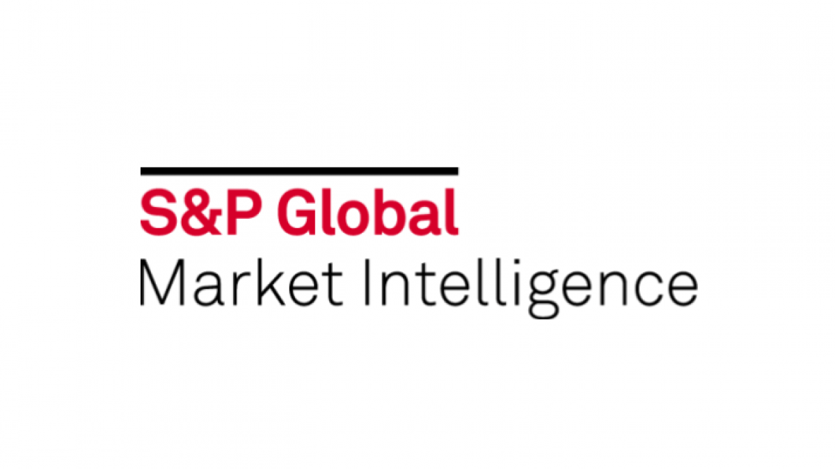 Logo for S&P Global Market Intelligence, with S&P Global in red text underlined in black, and Market Intelligence in black text below, all on a white background.