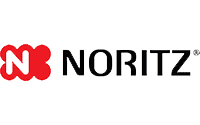 Noritz logo with a red abstract N symbol on the left and the word NORITZ in bold black letters on the right, against a light gray background.