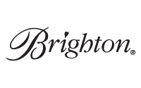 The word Brighton is written in elegant, cursive black lettering with a small heart shape forming the dot over the i on a light gray background.