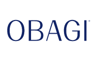 The image shows the OBAGI logo, featuring the word OBAGI in bold, uppercase, dark blue letters on a light gray background, often seen in distribution consulting materials.