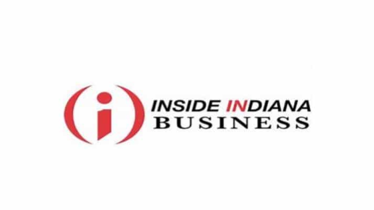 The Inside Indiana Business logo features a red lowercase i inside a red partial circle, with the words INSIDE INDIANA in black and red, and BUSINESS in black, set against a white background.