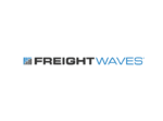 FreightWaves logo with a blue and gray icon on the left, and the words FREIGHTWAVES in black and blue text on a white background.