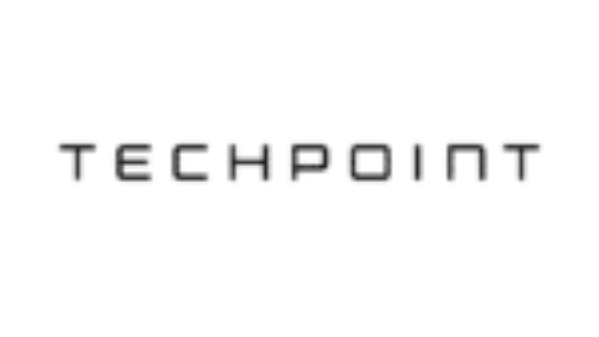 The word TECHPOINT is written in a modern, minimalist, black font on a white background.