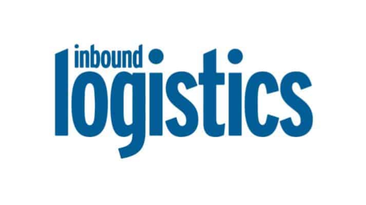 The image shows the Inbound Logistics logo with the words inbound logistics in bold blue letters on a white background.