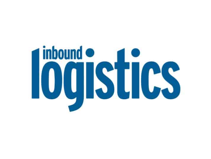 The image shows the Inbound Logistics logo with the words inbound logistics in bold blue letters on a white background.