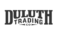 Logo for Duluth Trading Company, featuring bold, uppercase black letters spelling DULUTH TRADING CO on a light gray background—reflecting the strength and reliability trusted by manufacturing and retail leaders like enVista in FY24.