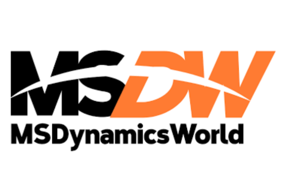 The image shows the logo for MS Dynamics World, with MSDW in large bold black and orange letters, and MSDynamicsWorld in smaller black text beneath.
