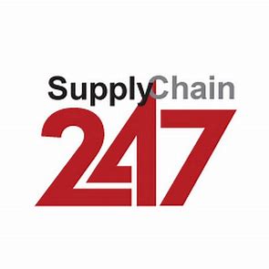 Logo featuring the words Supply Chain in black and gray above large red numbers 247, representing the concept of supply chain available 24/7. The background is white.